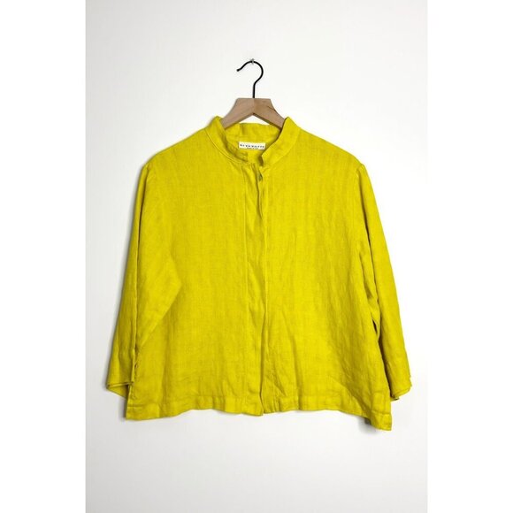 BRYN WALKER Linen 3/4 Sleeve Shirt - Picture 1 of 7